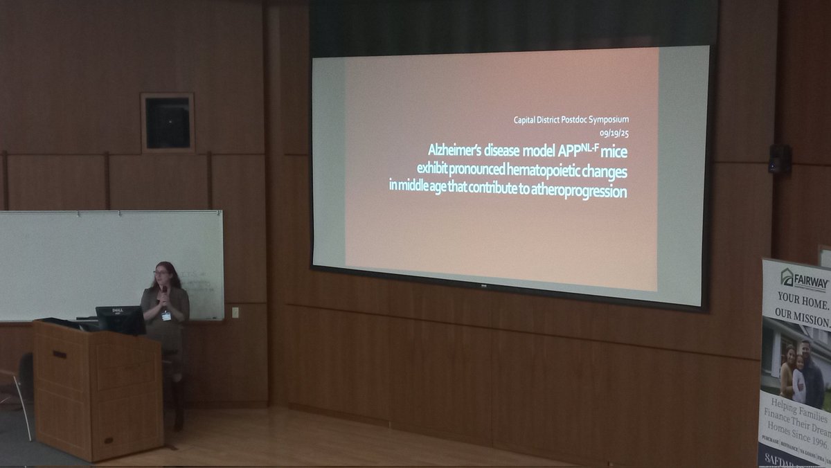 CapDistPostdocs's tweet image. Our third speaker, Dr. Olivia Gannon from AMC will tell us all about the APP nf-l mice model on atheroprogression!
#PostdocAppreciationWeek