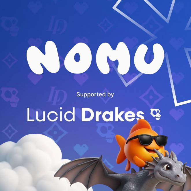 Nomu has entered the Den! 🐡🐉

We're thrilled to announce that we've secured a strategic investment from the @LucidDrakes community.

The Drakes are among the most distinguished communities in Web3. Beyond their unique art and cool jackets, they are defined by the caliber of