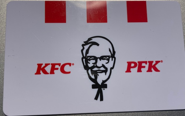 Rusty415's tweet image. Wow, trying to use a @kfc gift card that I won from @pepsi contest a couple years back only to find out that the gift card is a counterfeit gift card. Customer service can’t help me and I can’t fill out online to get a replacement card. 6th posting NO RESPONSE!!!!!!!!!