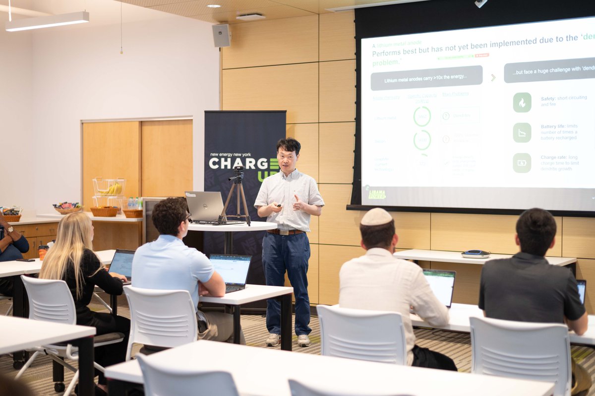 Students from Binghamton Venture Fund get a front row seat to the ChargeUp cohort 2 pitches, with an ear and eye to invest in early-stage companies in sustainable and stored energy. Read the story here. bit.ly/4n2kC90