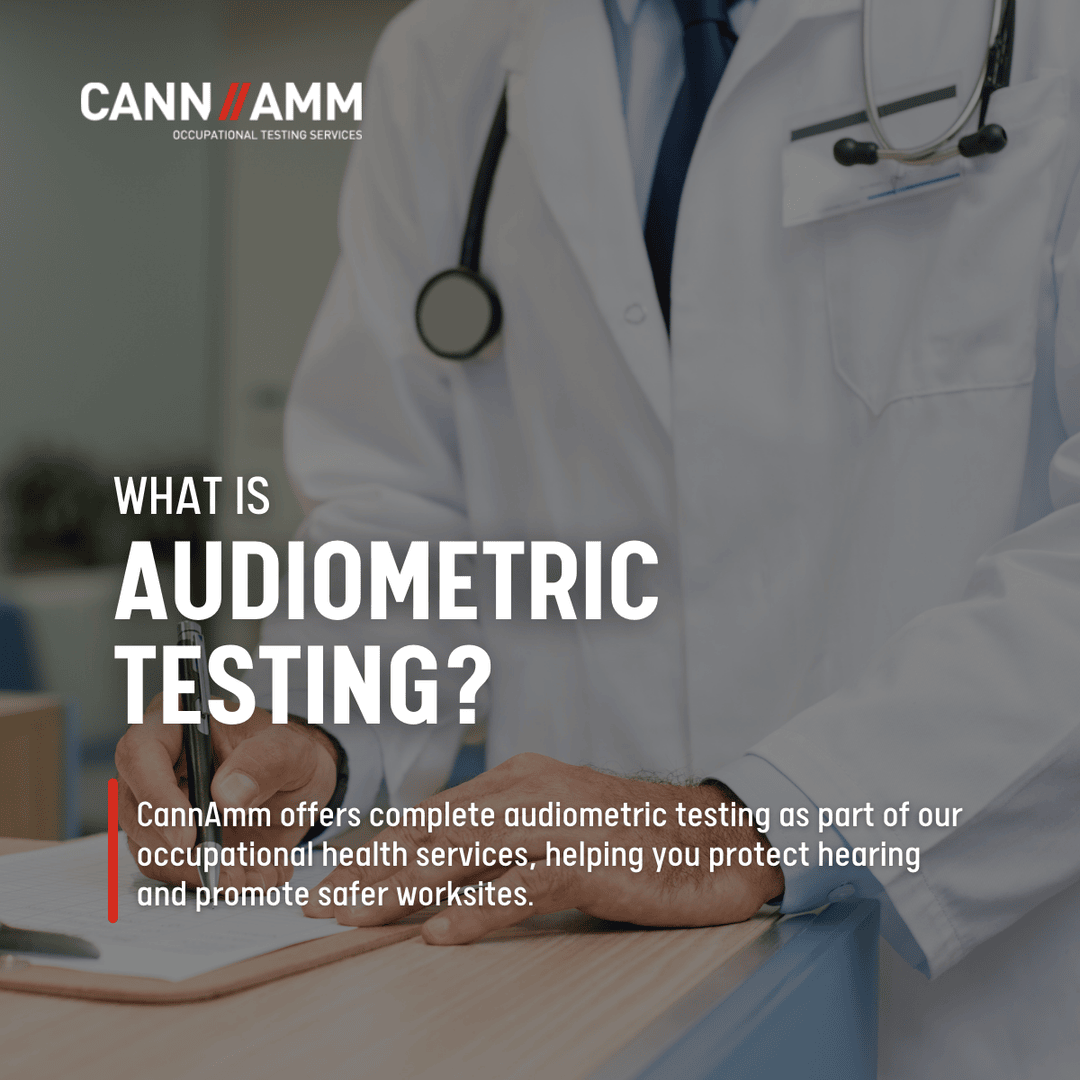 Protecting employee hearing is an important part of workplace health. 👂 CannAmm provides complete audiometric testing as part of our occupational health services!

Learn more about our audiometric testing services: cannamm.com/services/occup… 

#CannAmmServices #AudiometricTesting