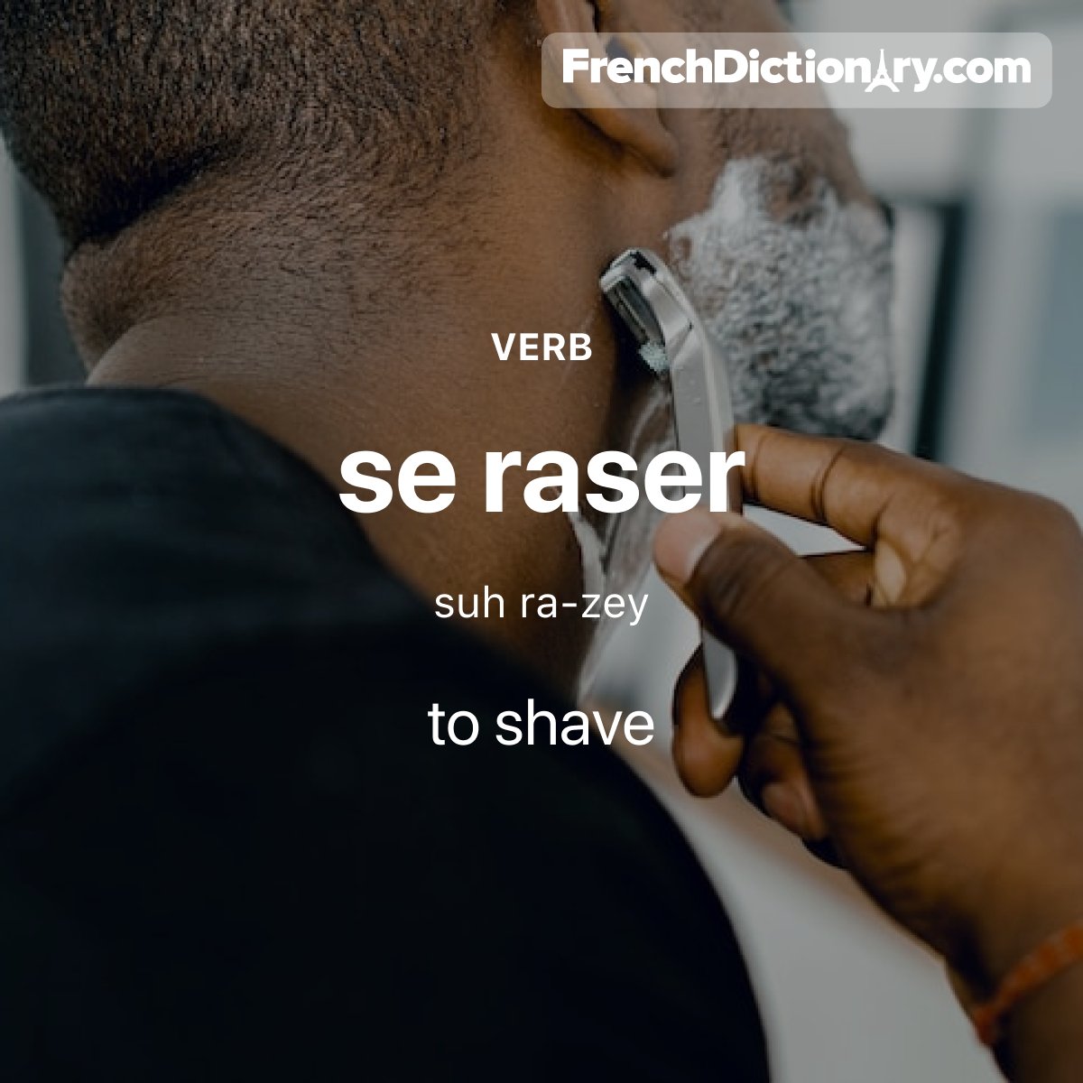 Today's #WordOfTheDay is "se raser." 🪒 For example: À quelle fréquence vous rasez-vous la barbe ? - How often do you shave your beard?
#StudyFrench #ApprenezLeFrançais #ÉtudiezLeFrançais #TraductionFrançaisAnglais #Français #French #LearnFrench #MotDuJour