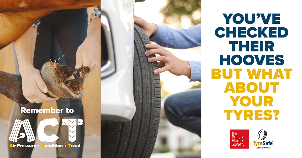 Tyresafe's tweet image. Tyres under pressure don’t perform as they should. When towing, even a small pressure drop can affect control. Make checks part of your pre-ride routine. Download the Ultimate Guide to Trailer and Horsebox Tyres from TyreSafe for everything you need to know.…