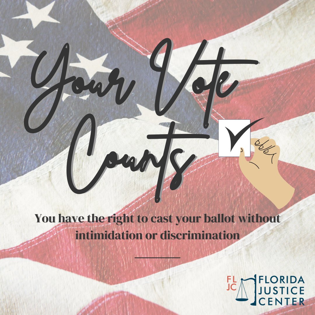 Your voice matters and your vote counts. Our team can assist you in determining if you're eligible to vote in Florida and help you move forward with confidence. Visit FLJC.org for more information.