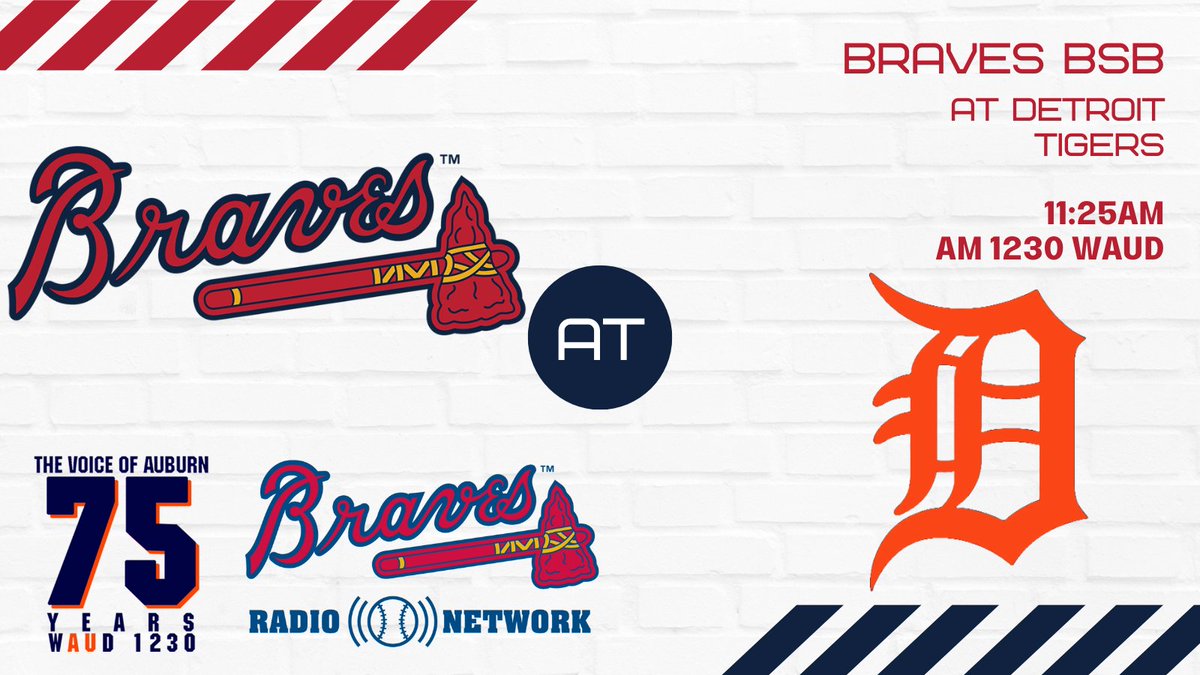 Today, it's the <a href="/Braves/">Atlanta Braves</a> final road game of the season which means it's one more battle with Detroit. Hear all the action on AM 1230 WAUD!!