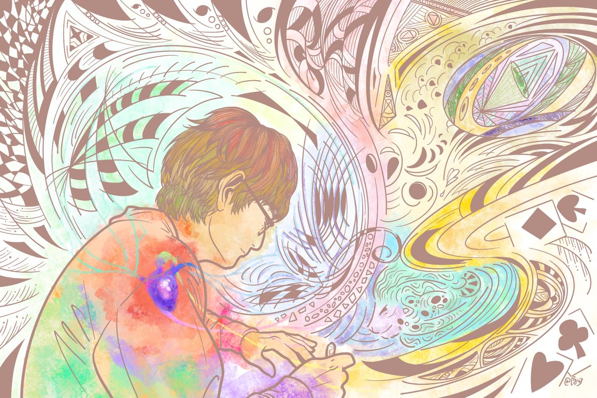 sakanaRAYmon's tweet image. 「世界を彩る人」
晴一さんお誕生日おめでとうございます！！
良い一年になりますように——
#新藤晴一誕生祭
#ポルノグラフィティ