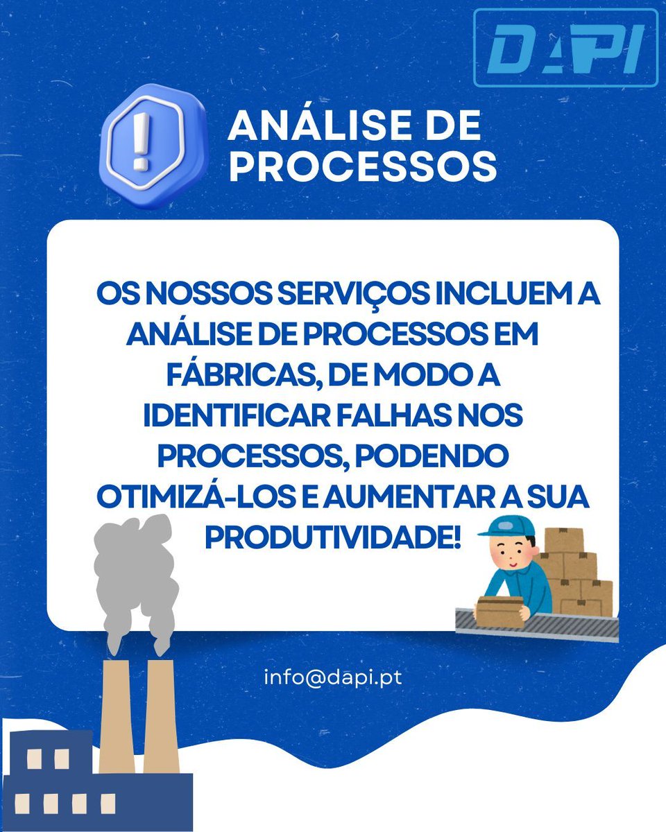 DAPI_lda's tweet image. 🔍 Análise de Processos: o passo essencial para a eficiência na indústria!
#DAPI #AnáliseDeProcessos #OtimizaçãoIndustrial #EficiênciaProdutiva #Indústria #MelhoriaContínua #Produtividade #InovaçãoIndustrial #ControleDeQualidade #ProcessosIndustriais #Portugal