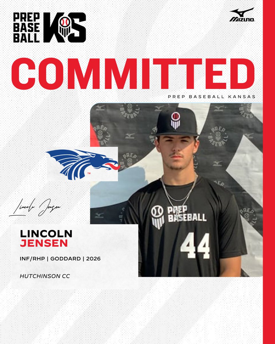 INF/RHP Lincoln Jensen (Goddard, 2026) commits to Hutchinson Community College

Jensen recently represented Team Kansas at the #CentralSSrG

👤: loom.ly/gBR8aBU
<a href="/LincolnJensen3/">Lincoln Jensen</a> // <a href="/BlueDragonBSB/">Hutchinson Blue Dragon Baseball</a>