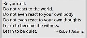 ecstatic_0's tweet photo. Don't produce anything for or against the thoughts that arise in the mind.

Use the tool of "non-reaction" when the mind overwhelms or overthinks.

Don't expect anything to change.
Let everything be. https://t.co/fKrd7MD4eX