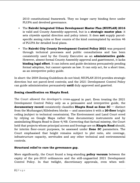 Kenyajudiciary's tweet photo. Court of Appeal Press Summary — Rhapta Road Zoning Case https://t.co/pI4peZmYUK