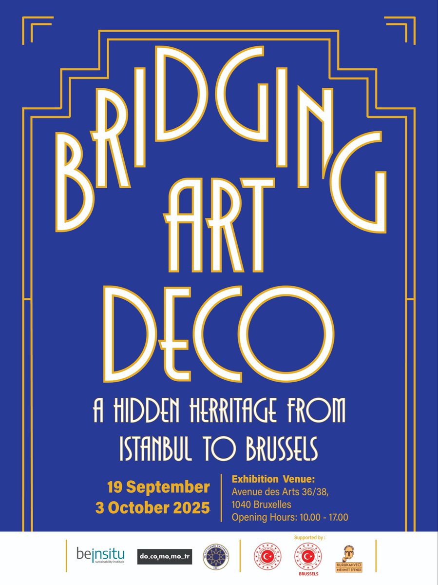 DocomomoTr's tweet image. İstanbul’un Art Deco Mirası Brüksel’de Avrupa Birliği Nezdinde Türkiye Daimi Temsilciliği, Avenue des Arts 36, Brüksel’de 19 Eylül – 3 Ekim 2025 tarihleri arasında gezilebilecek olan sergi ücretsizdir.
@beinsitu @ytu_mimarlik