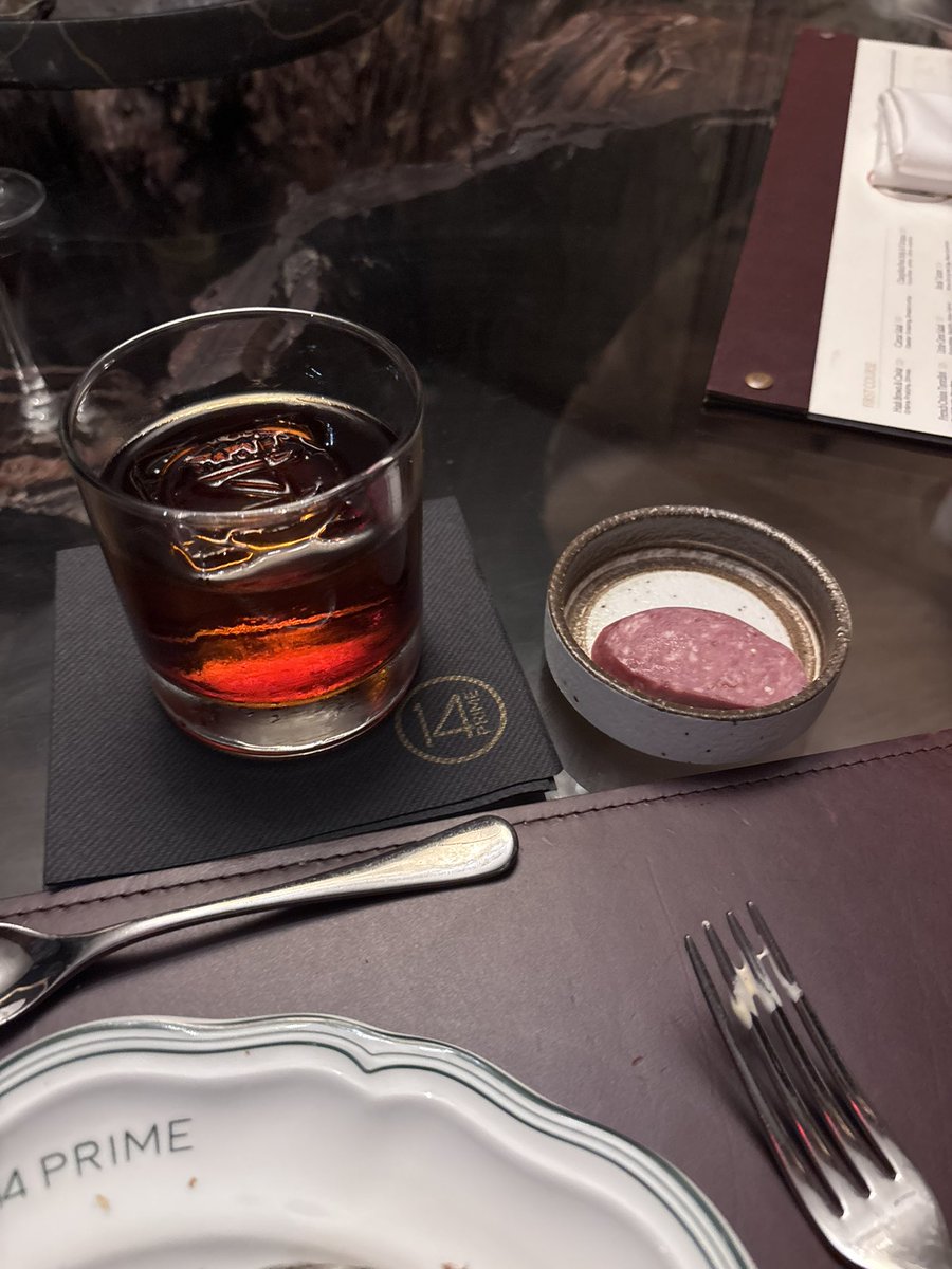 14 prime in Jacksonville Florida. This drink is called the “big buck” and comes with a side of smoked venizon.