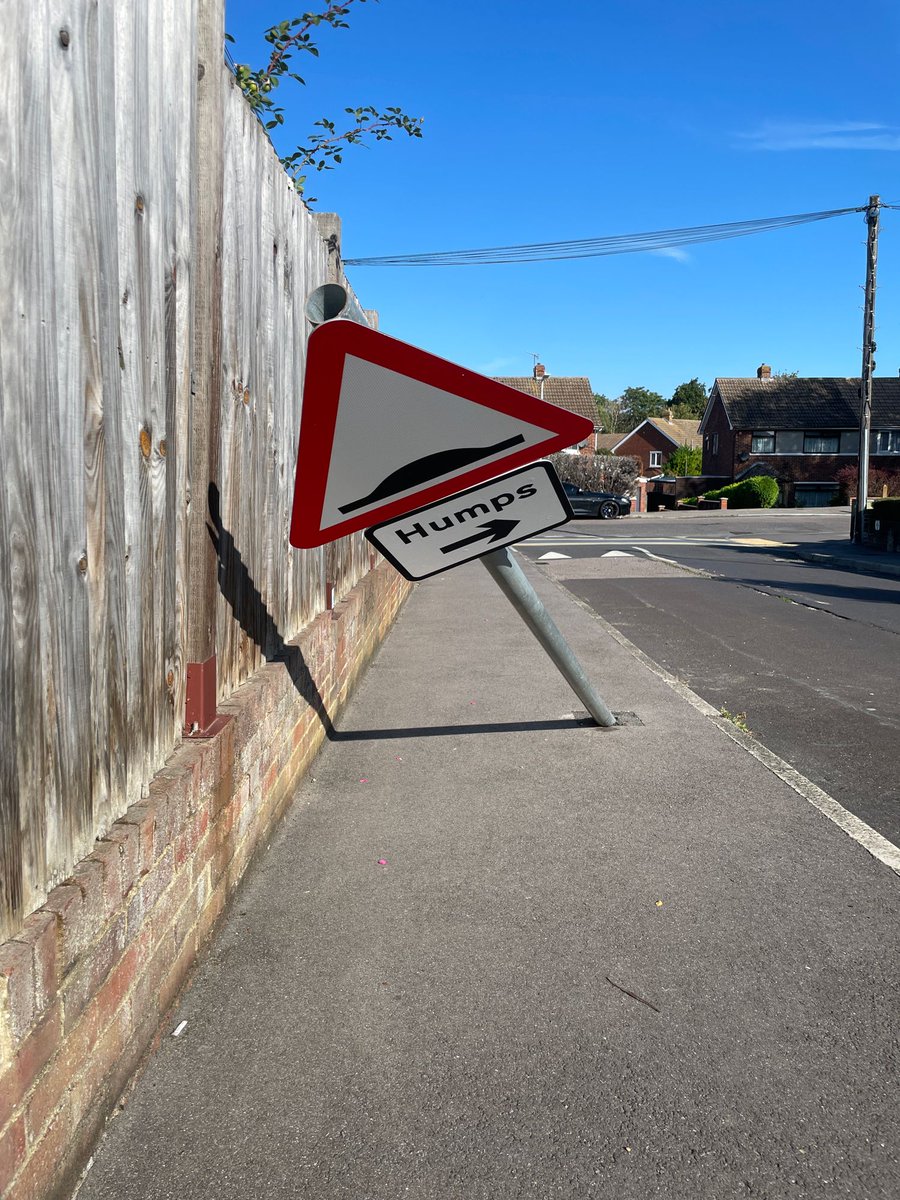 nickluckham's tweet image. Probably should’ve invested in a sign to warn about the sign.