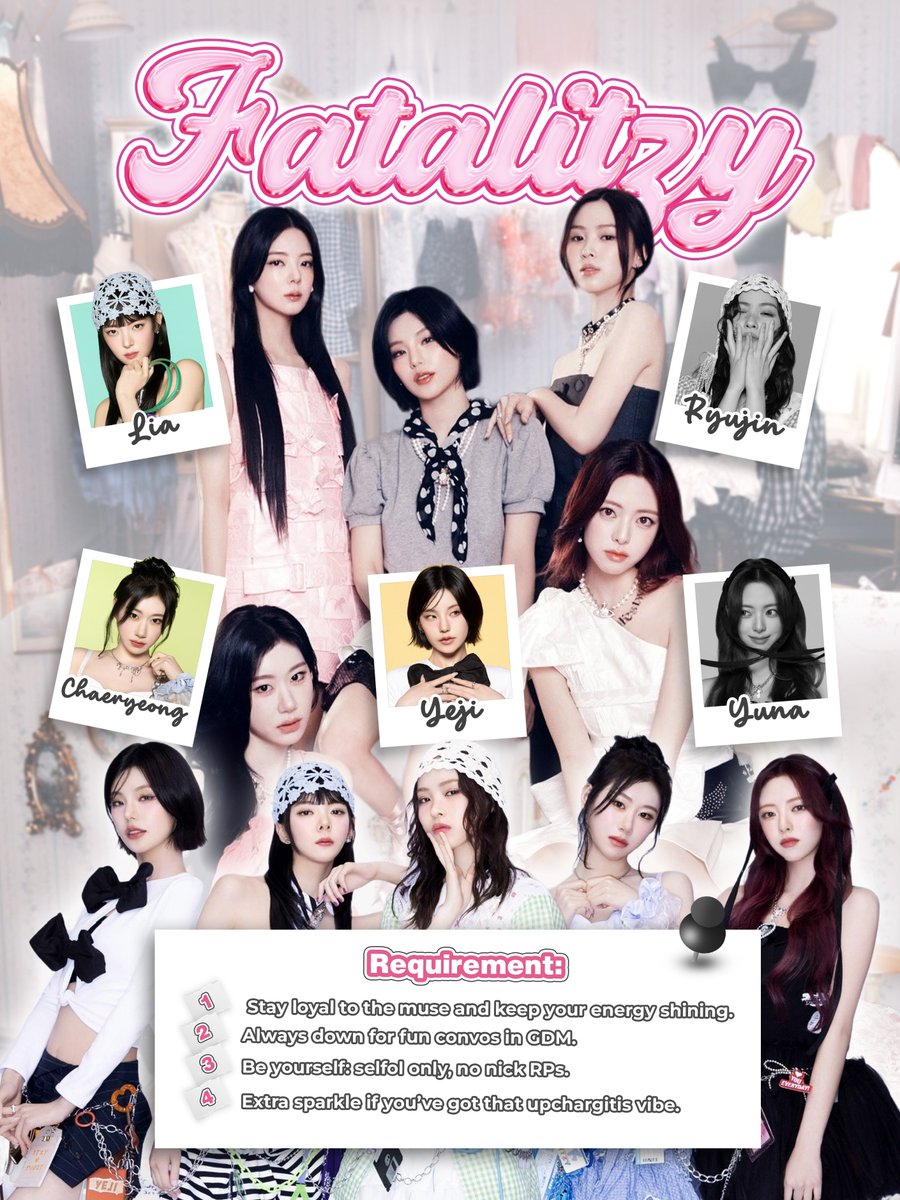 Fatalitzy's tweet image. A sweet announcement is coming from 𝐅𝐚𝐭𝐚𝐥𝐢𝐭𝐳𝐲! We’re on the lookout for Ryujin and Yuna to fill the empty spots in our room, also any SQ/OAs who want to be friends, just drop yourself below! 💗

Psstt... Your help in reposting this would be so much appreciated! 💌