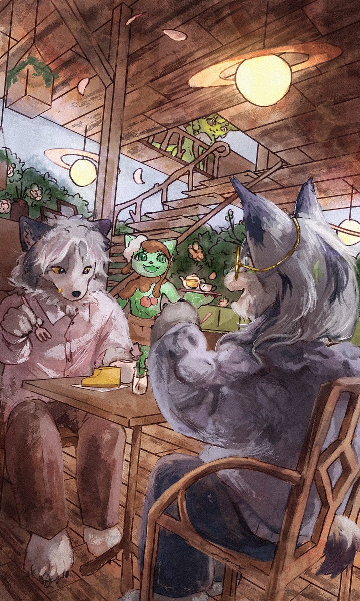 「お待たせしました！」

#oc #ケモノ
