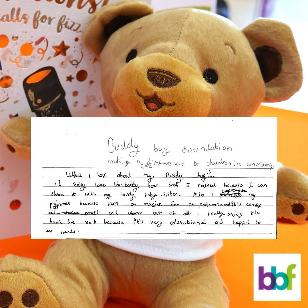 💌 Postcards from the Heart
🧸 Real messages from children who’ve received a Buddy Bag — proof that small things can make a big difference 💜

#BuddyBagFoundation #PostcardsOfThanks #ChildrensVoices 💜🧸