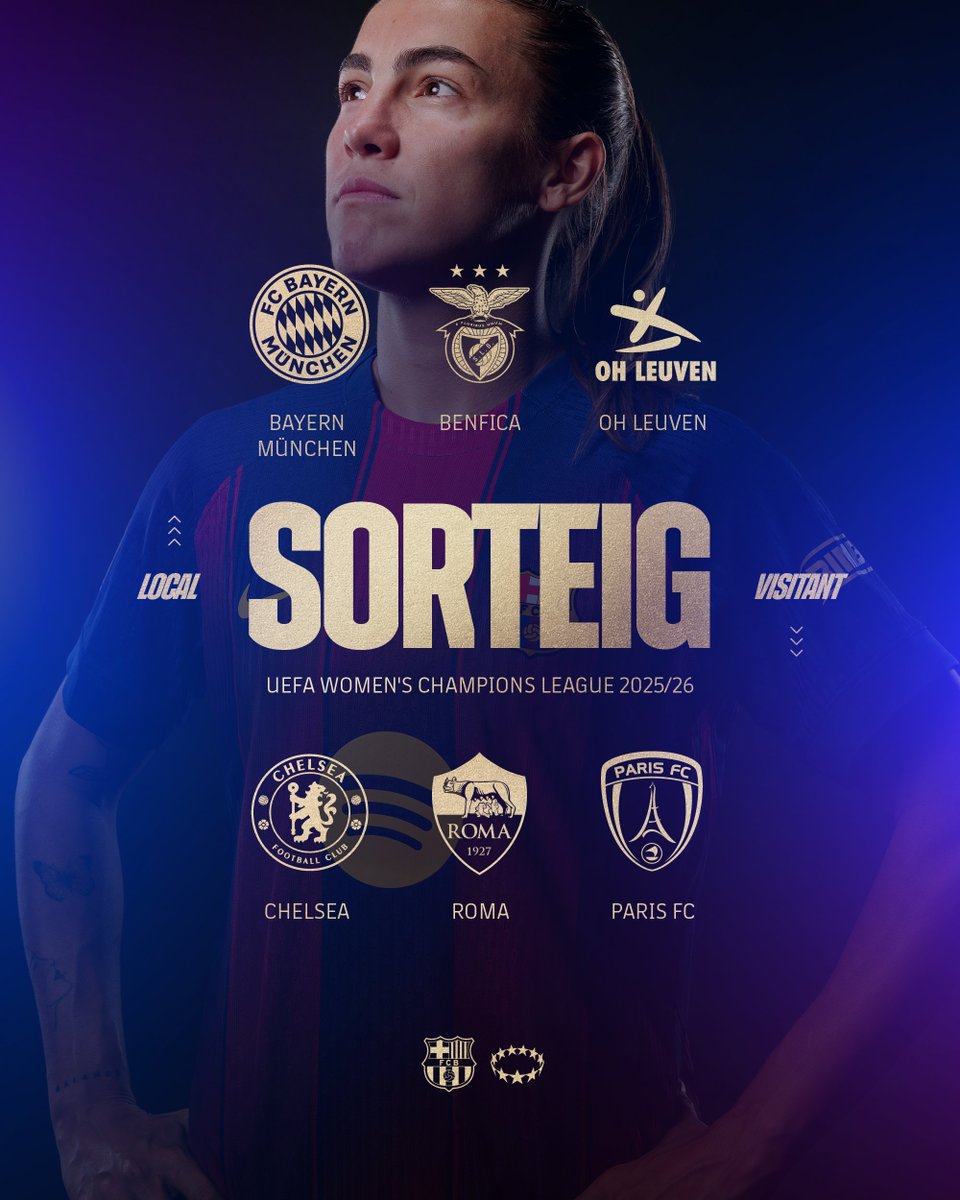 ✨🏆 Els nostres rivals a la fase lliga de la Champions.