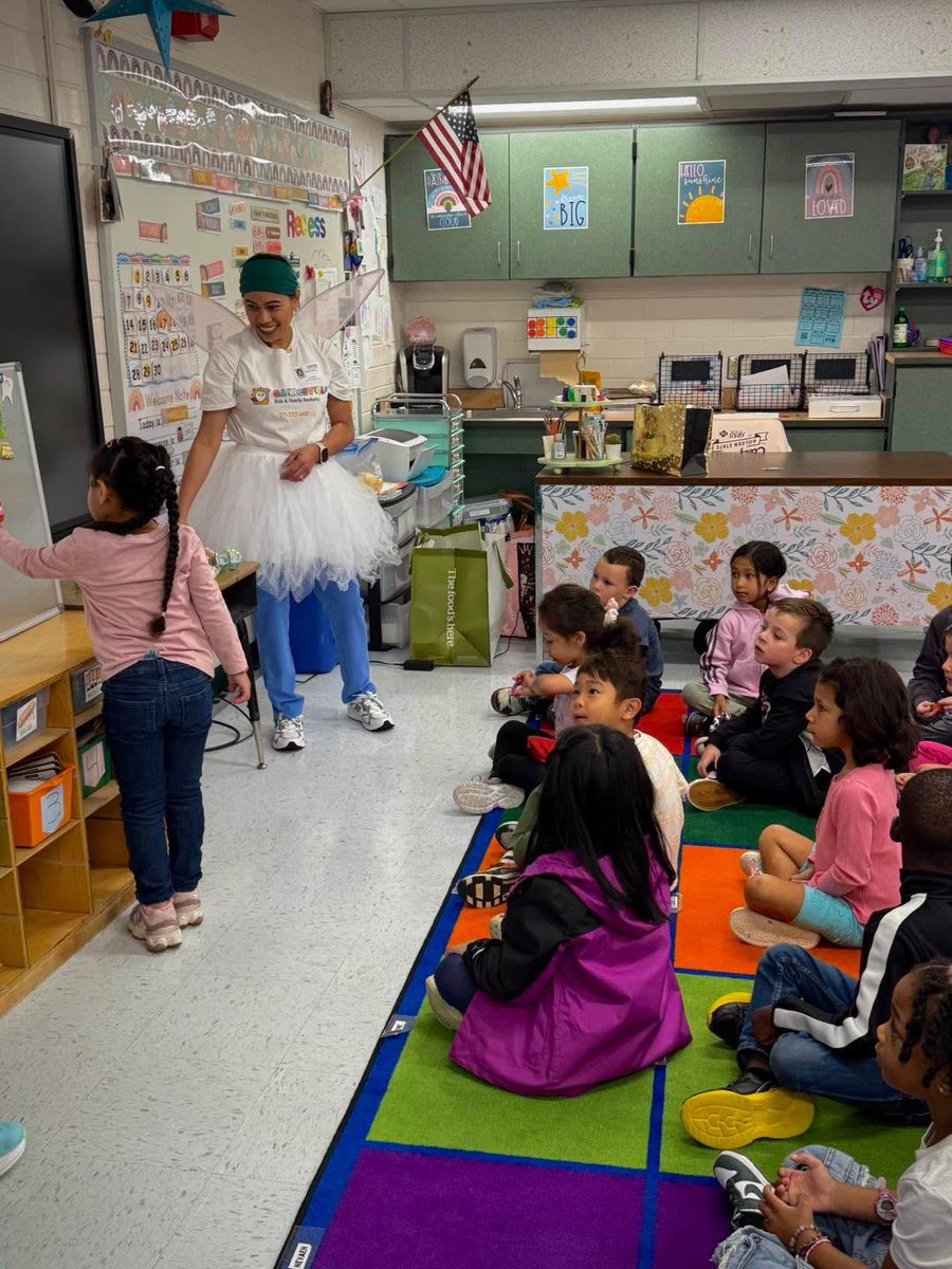 Kindergarten had a special visit from Dr. Uppal of Gainesville Kids Family Dentistry! 🦷 Students explored taste &amp; learned why brushing, flossing &amp; healthy habits matter. Thank you, Dr. Uppal!