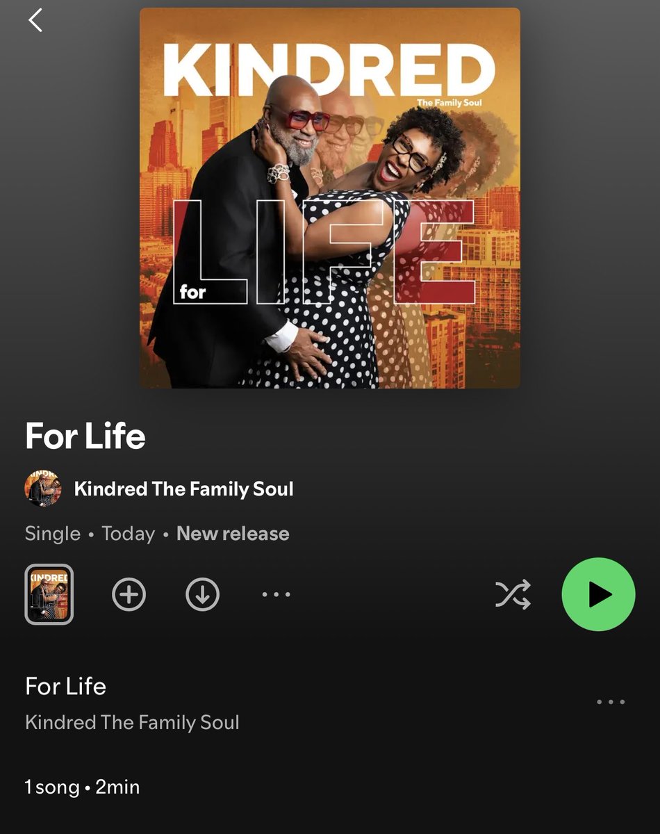27th year together today and new single release sounds like a celebration to me. Do us a favor and Presave the Album #GrandLife drops on 10/3 and take a listen and share the new song #ForLife available now 

Kindred the Family Soul we just want to thank you for all your support.