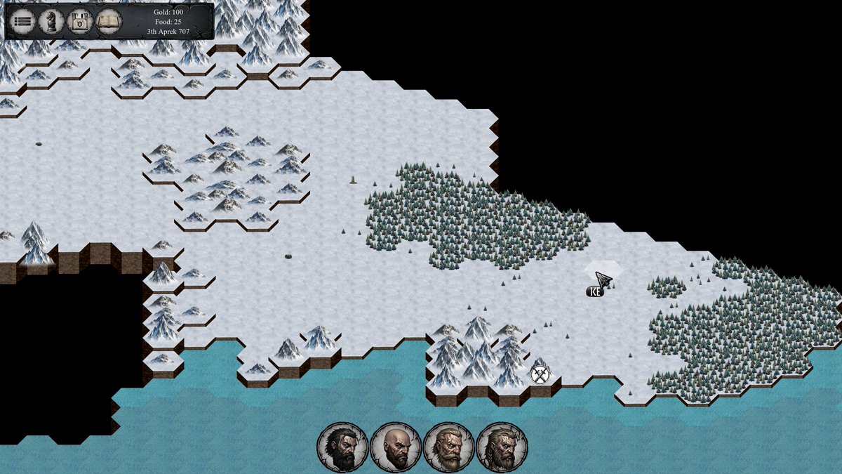 Valhol - travel to the land of Jotunheim!

A land of ice and snow, Frost Giants and ancient lost places...

Maps away from Norsca feature full Fog of War, you are going to have to explore to find things of interest. 

You can always climb a mountain to get a good view!

#indiedev