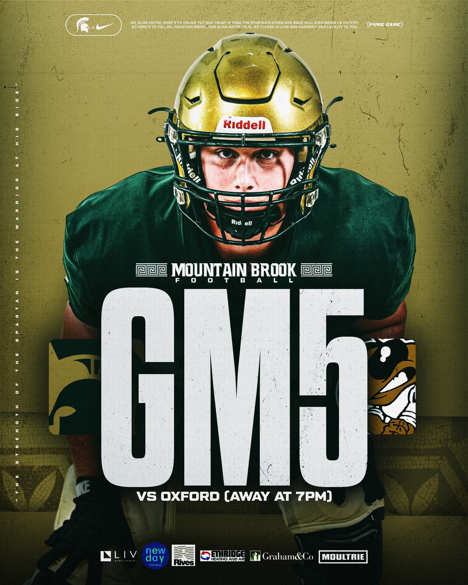 Spartan Nation GET UP FOR GAMEDAY!

🏈 at Oxford
🏟️ Oxford High School
⏰ 7:00 pm
🎟️ Tickets gofan.co/event/3623437?…
📺 NFHS Network: nfhsnetwork.com/events/mountai…
OR
SpartanTV.live