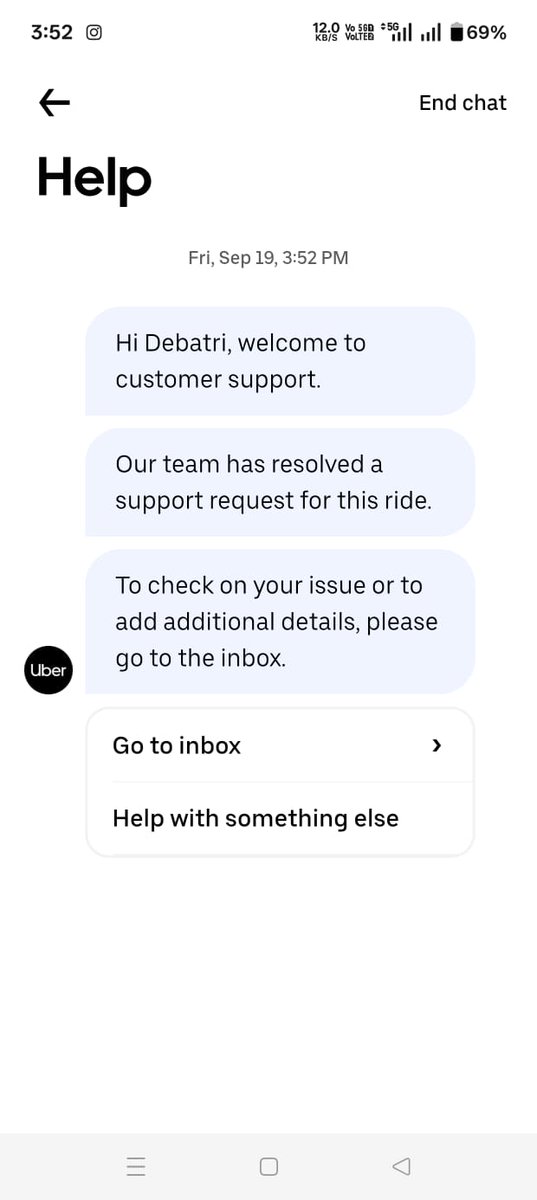 debojyoti_kumar's tweet photo. @UberIN_Support @Uber_Support  The total fare which was collected by the driver on behalf of UBER without completing the trip upon vehicle breakdown and stranding us in the middle of nowhere is unlawful, harassing and amounts to unfair trade practice. My issue remains unresolved. https://t.co/ItNgXVafUG