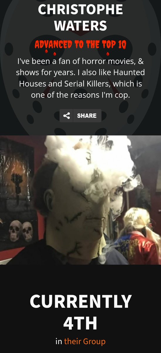 CWWxFTW's tweet photo. Well we did it y'all, made the top ten and survived another cut. I got another 6 days and 15 hours till the cut it to the top 5, so please remember to put in that free vote everyday and if you want to donate it goes to the Starlight Children's Foundation. https://t.co/TyXTtA2N1o https://t.co/k0RxBL7gx7
