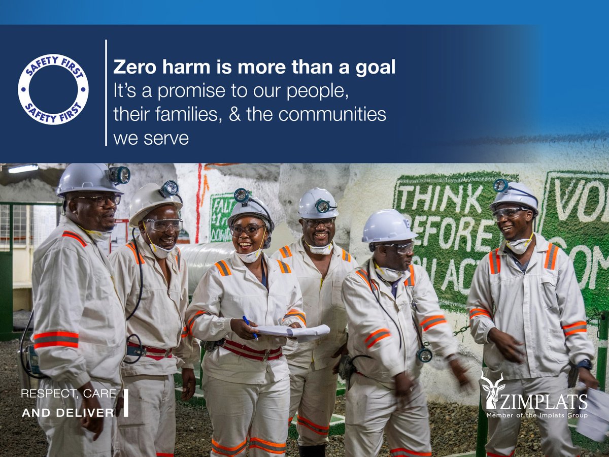 To us, safety isn’t numbers on a chart. It’s a promise to the father who wants to make it home,
the daughter chasing her dreams, and the communities that trust us. One shift at a time, we choose life.
#ZeroHarm #PeopleMatter #Zimplats