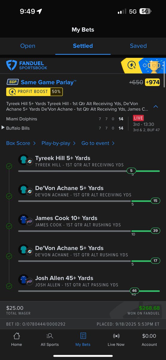 shbhightower's tweet photo. @Bigbetsbrand123 Allen saved my parlay 😭 https://t.co/Av1XcSLU6y