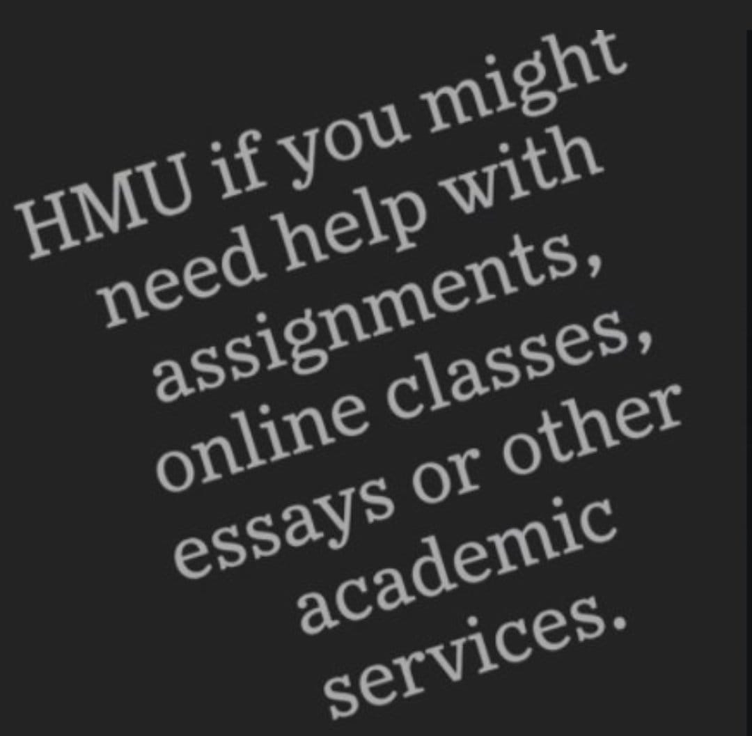 HelperHomework4's tweet image. Our availability is 24/7 to help you boost your academic grades in;
Resumes spring semester
calculus
Psychology
someone help
thesis
math
essays due
Nursing
assignments
homework
sociology
essay due
physics...
essay
pay final
Chemistry
College student
DM