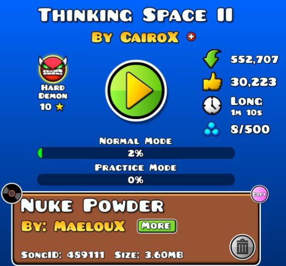Thinking Space II by CairoX | RATED
#geometrydash #Top1