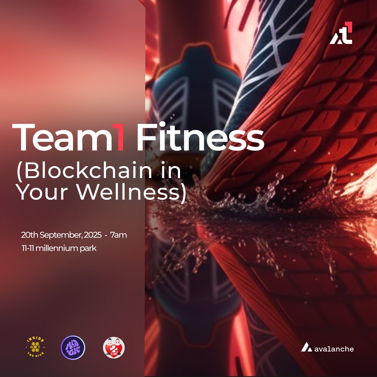 Grab your running shoes because it’s another Saturday for Team1 Fitness with @AvaxNG. 

Don’t miss out our Blockchain In your Wellness program as we fuse Health + Web3 Education in one place. 

Sign up with the link below 👇