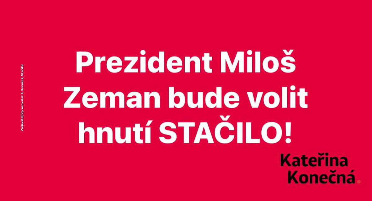 ⚠️Velmi si vážím každého voliče, který se rozhodl pro autentické vlastenecké levicové hnutí Stačilo❗️A ještě více si vážím těch, kteří mají odvahu se v tom mediálním lynči veřejně přihlásit k volbě Stačilo❗️

➡️Musím přiznat, že mě pan prezident Zeman příjemně překvapil. Ostatně