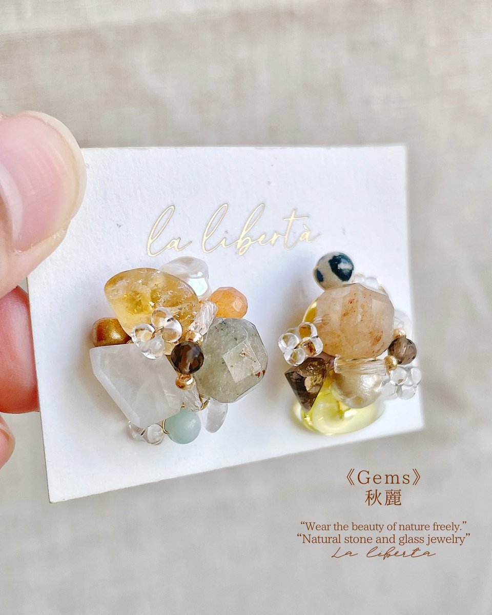 lalibertaaccess's tweet photo. どの横顔の子が
お好きですか？

ほのかに感じる
秋の気配

＃ハンドメイドアクセサリー
＃天然石アクセサリー https://t.co/hqQpbMB5Md