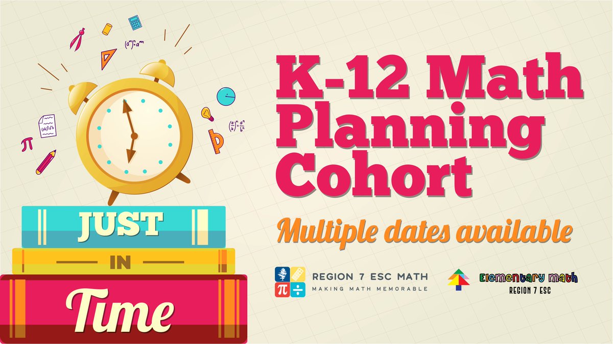 Region7ESC's tweet photo. 📘 Just in Time! K–12 Math Planning Cohort
📅 Day 2: Nov 10
Focus: unpack math concepts, share strategies, and explore fluency plans with peers + specialists.
🔗 https://t.co/RcWwwjkZol
#Region7ESC #MathPlanning #TeacherCohort https://t.co/LH8APJSw49
