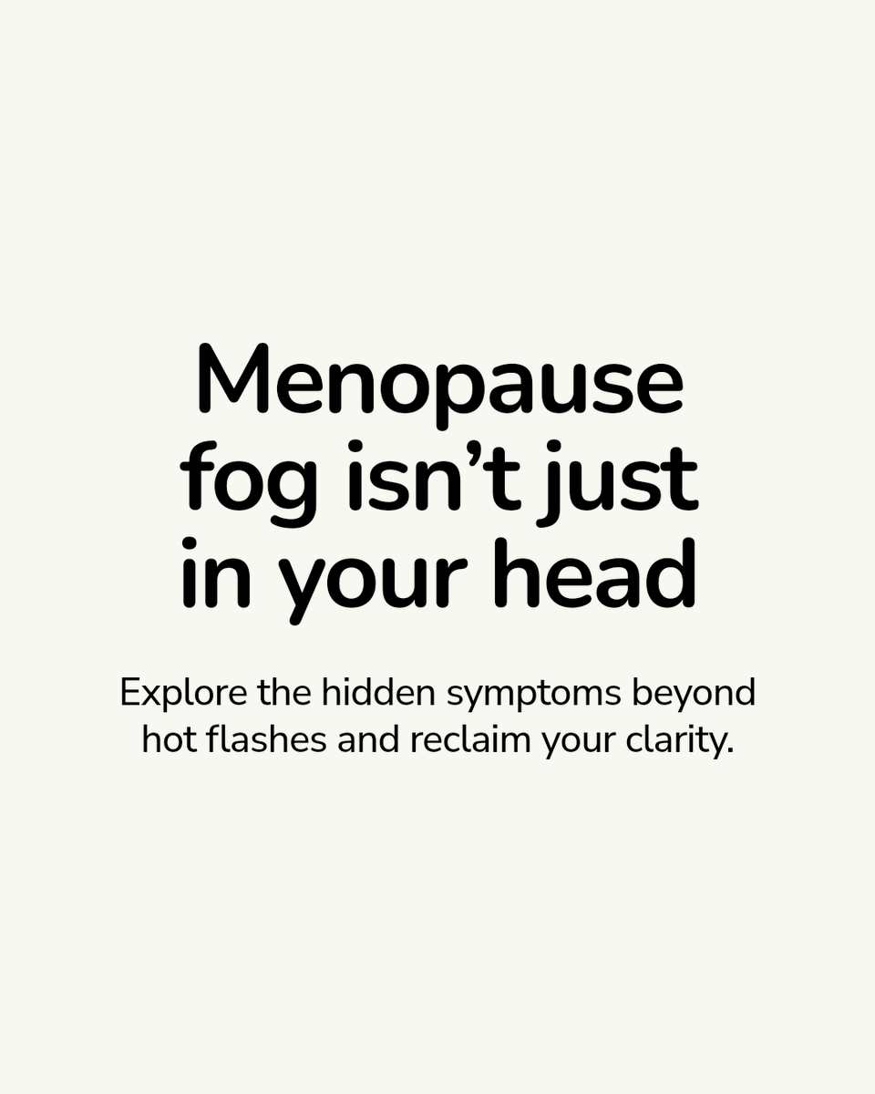 Meno_Link's tweet photo. Menopause isn’t just about hot flashes. 

Ever felt like you're living in a fog, or noticed a change in your mood? 

These are just a few of the many symptoms beyond the common hot flashes. 

Let’s talk about them and find real solutions together. https://t.co/I1ScJ4OZYe