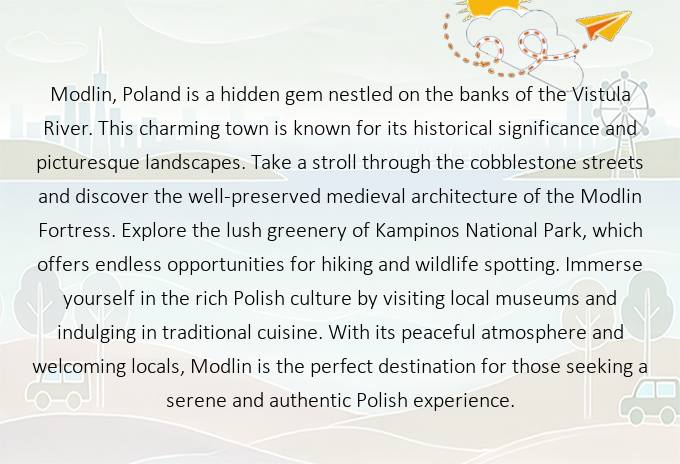 EclecticFlights's tweet image. Discover the Paradise of Modlin, Poland: Your Next Unforgettable Getaway Awaits! Ready to explore? Find cheap flights there now! ✈️ fly.eclectic.flights/flights/flight… #Modlin #Poland #FlyEclectic #TravelWithUs #NewAdventures