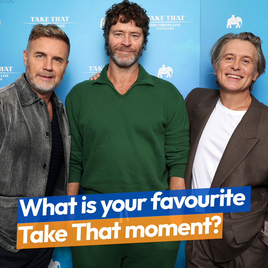 magicfm's tweet photo. Take That have announced that the iconic Circus tour will be coming back in 2026! 🎪 Do you have any other favourite moments from the band? 🎶 https://t.co/BpmQKVKyw7
