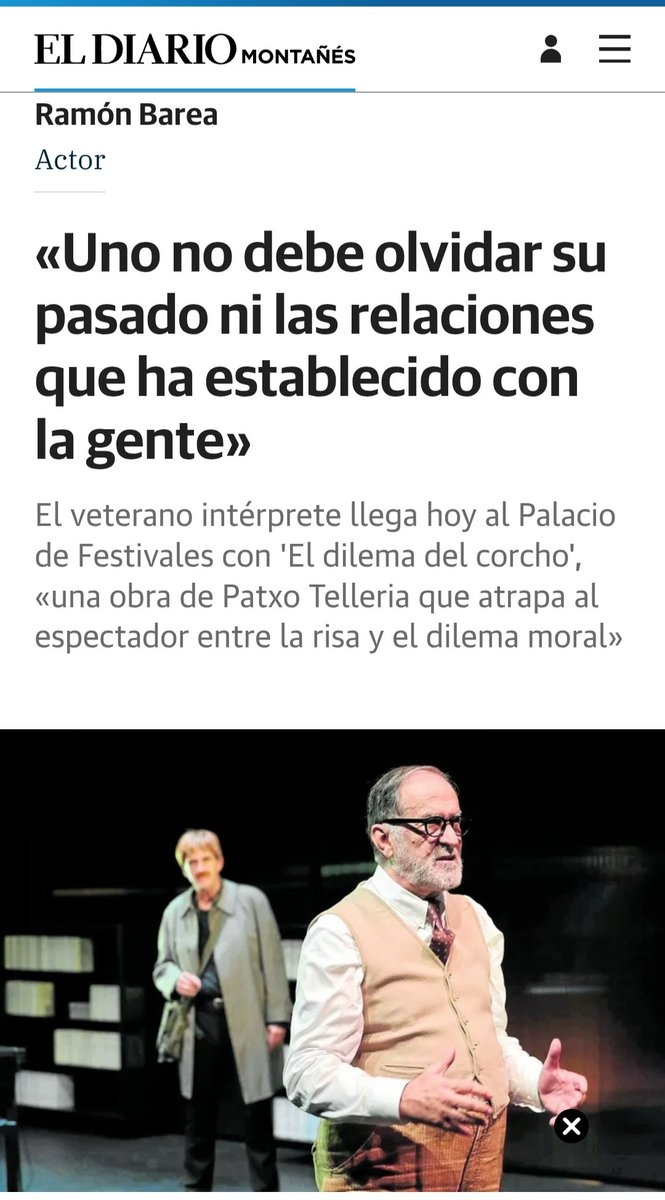 TARTEANteatroa's tweet photo. #ELDILEMADELCORCHO hoy, 19 septiembre en @PFCantabria 20.00h. Quedan muy pocas entradas!!!
@dmontanes ha entrevistado a @RAMONBAREA5 
#teatro #comediapolìtica #thrillerdenredo #PatxoTelleria #mireiagabilondo https://t.co/d7LoqfVL6g