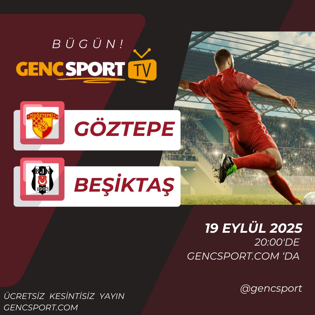 7/24 Ücretsiz kesintisiz tüm spor kanalları sizinle!
Bu akşam 20:00 'Da 
Göztepe - Beşiktaş
 
gencsport.com
 
#besiktas #goztepe #canlimac