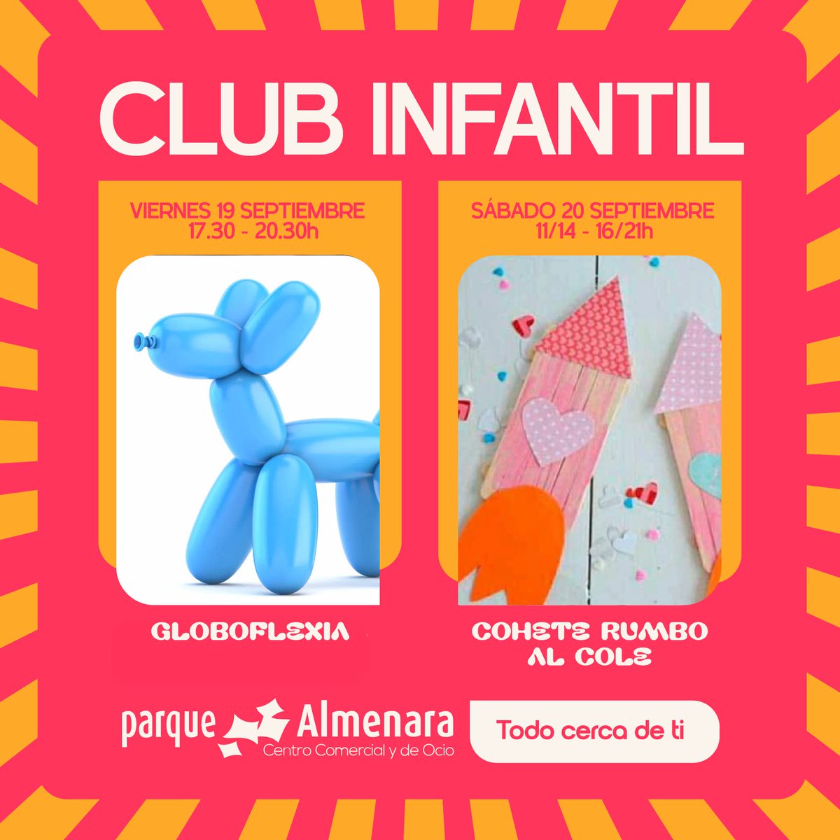 En Parque Almenara tus compras se convierten en un plan perfecto:
👧👦 Los peques, felices en el Club Infantil.
🛍️ Tú, disfrutando de tus tiendas favoritas.
✨ Una experiencia completa para toda la familia.

#ParqueAlmenara #TodoCercaDeTi