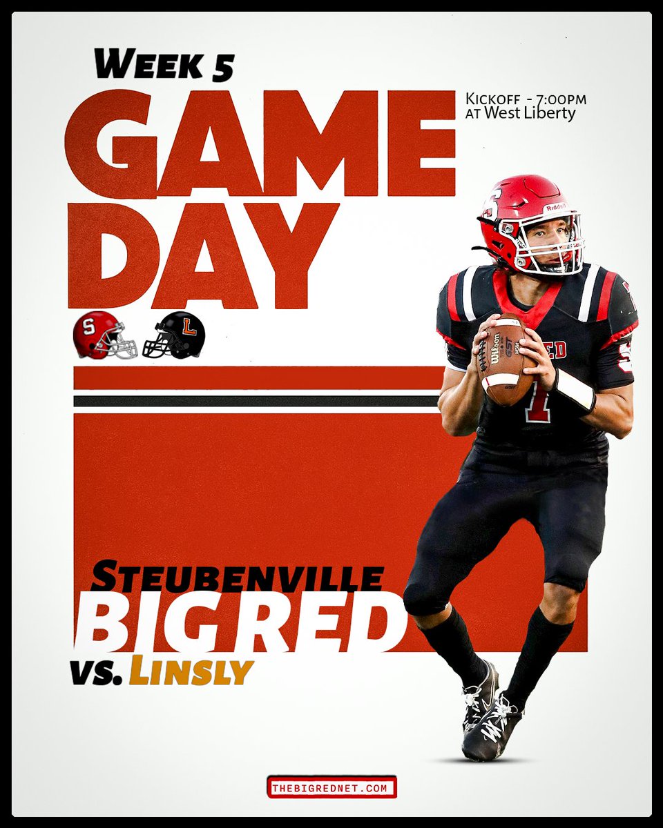 ‼️ 𝐆𝐀𝐌𝐄𝐃𝐀𝐘 ‼️

🏈 Steubenville Big Red
🆚 Linsly
⏰ 7:00 p.m.
🏟️ West Liberty - West Family Stadium
📻: 1063theriver.com
📺: WTOV9.COM

#RollRed 🔥🐴