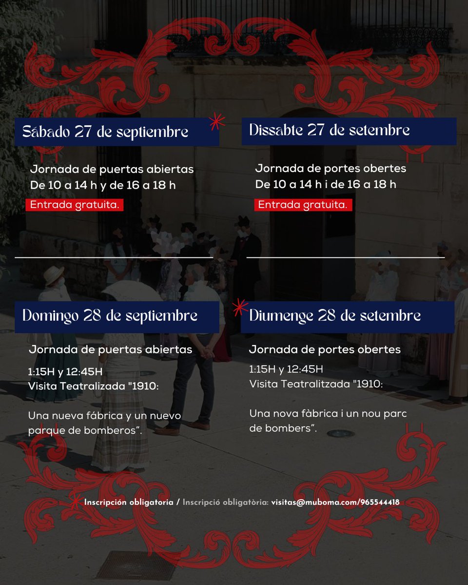 MUBOMA's tweet photo. ✨ Este fin de semana comienza oficialmente en el Muboma la VIII Semana y Feria Modernista✨
El museo se suma un año más a esta cita tan especial en Alcoy. 
Conoce las actividades que tendremos en esta edición. https://t.co/hTl0jxwPeB
