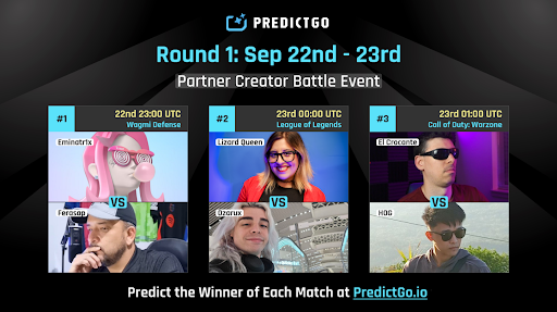 HOG Gaming Guild (@hog_369) on Twitter photo ๐ฅ Prediction Markets are LIVE! <a href="/PredictGo/">PredictGo</a>
Round 1 Creator Battle (Sep 23) ๐ฎ
<a href="/alleriasnow05/">Eyps โก๏ธVersion 2</a> (HOG Guild) ๐ <a href="/crocante_el/">El Crocante - LMT๐๐</a> (LMT Guild) in Call of Duty!
๐ First 5 bettors in each market win a Fortune Box (ETH + Points).
How to join:
1๏ธโฃ Connect Base wallet ๐ ๐ฅ Prediction Markets are LIVE! <a href="/PredictGo/">PredictGo</a>
Round 1 Creator Battle (Sep 23) ๐ฎ
<a href="/alleriasnow05/">Eyps โก๏ธVersion 2</a> (HOG Guild) ๐ <a href="/crocante_el/">El Crocante - LMT๐๐</a> (LMT Guild) in Call of Duty!
๐ First 5 bettors in each market win a Fortune Box (ETH + Points).
How to join:
1๏ธโฃ Connect Base wallet ๐