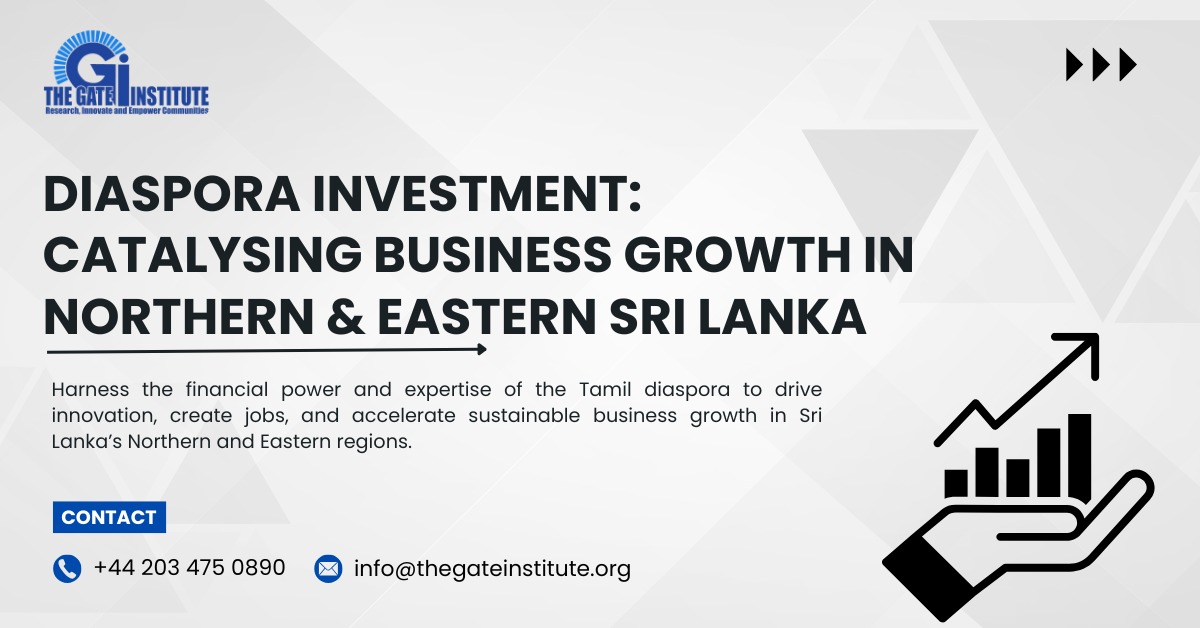 GateInstitut's tweet photo. The Tamil diaspora holds incredible potential to transform #SriLanka’s Northern and Eastern regions. By combining #financialinvestment, expertise, and global networks, we can drive innovation, create sustainable jobs
https://t.co/B2chmy1eJM https://t.co/Yiu1HY7rxF