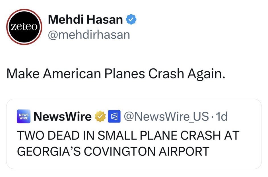 Laura Loomer (@lauraloomer) on Twitter photo .<a href="/mehdirhasan/">Mehdi Hasan</a> there is no such thing as Islamophobia.
You are a Muslim immigrant who is on the record cheering for American citizens to die in plane crashes.
Everyone can see your own words below.
You are an uncivilized animal. An irredeemable force of evil that occupies .<a href="/mehdirhasan/">Mehdi Hasan</a> there is no such thing as Islamophobia.
You are a Muslim immigrant who is on the record cheering for American citizens to die in plane crashes.
Everyone can see your own words below.
You are an uncivilized animal. An irredeemable force of evil that occupies