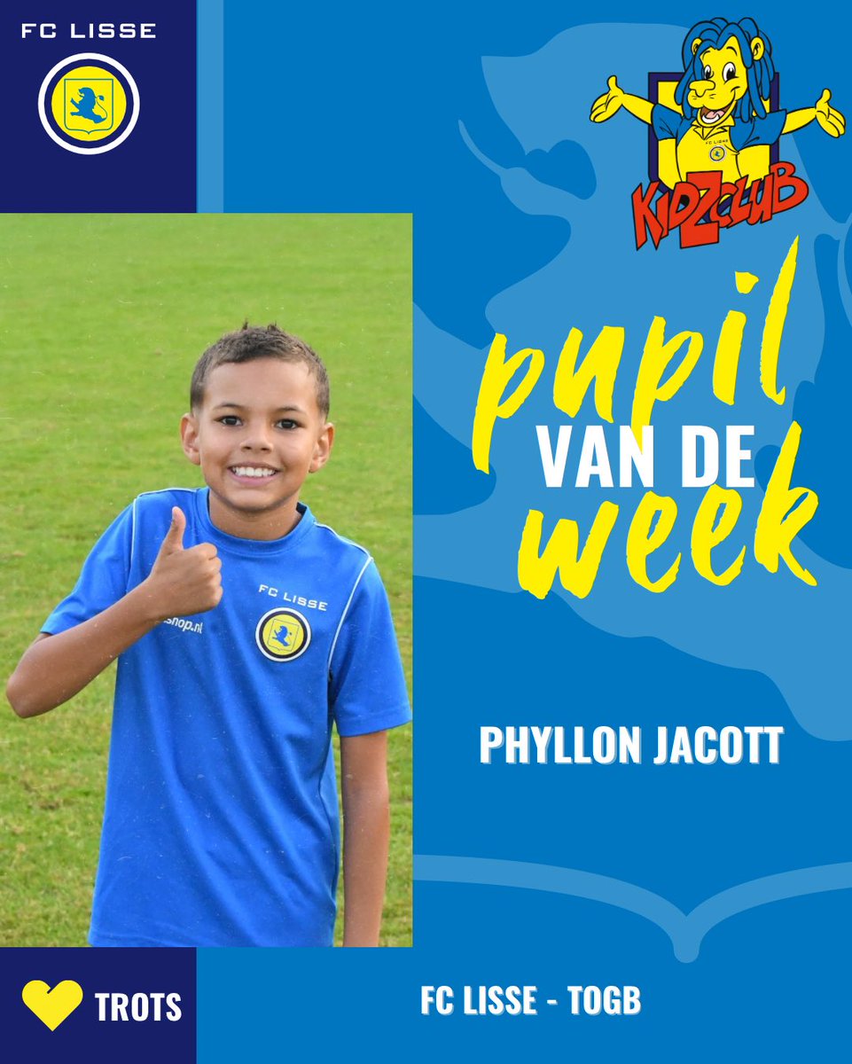 ⚽️ PUPIL | Phyllon Jacott is Pupil van de week bij de wedstrijd tegen TOGB zaterdag. Phyllon is 9 jaar en speelt voor het vierde seizoen bij FC Lisse. Dit seizoen speelt hij in team JO11-2 (…) 🟡⚽️🔵

Interview met pupil Phyllon
👇🏻
 fclisse.nl/finn-van-der-l…