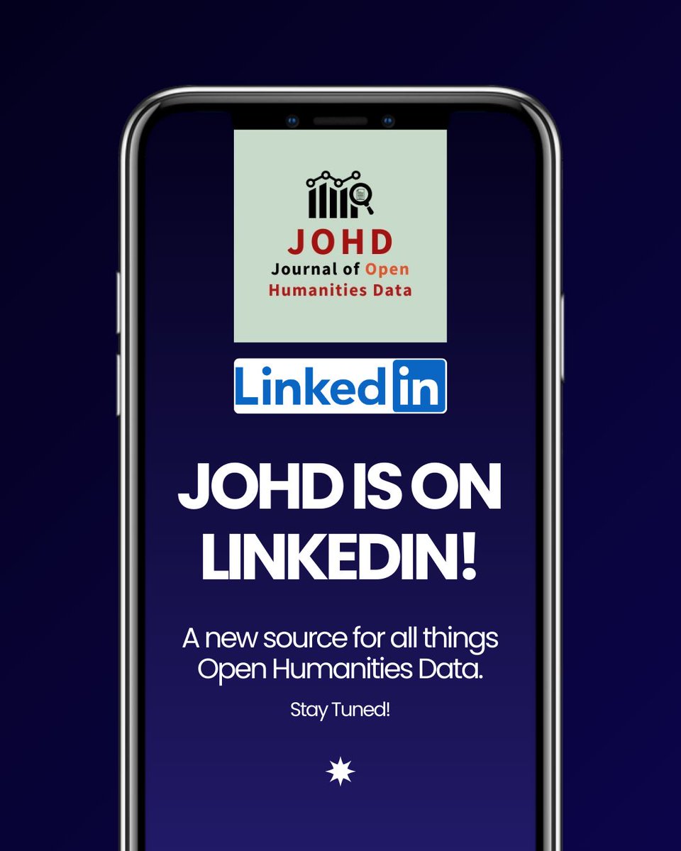 Journal of Open Humanities Data (JOHD) tweet media