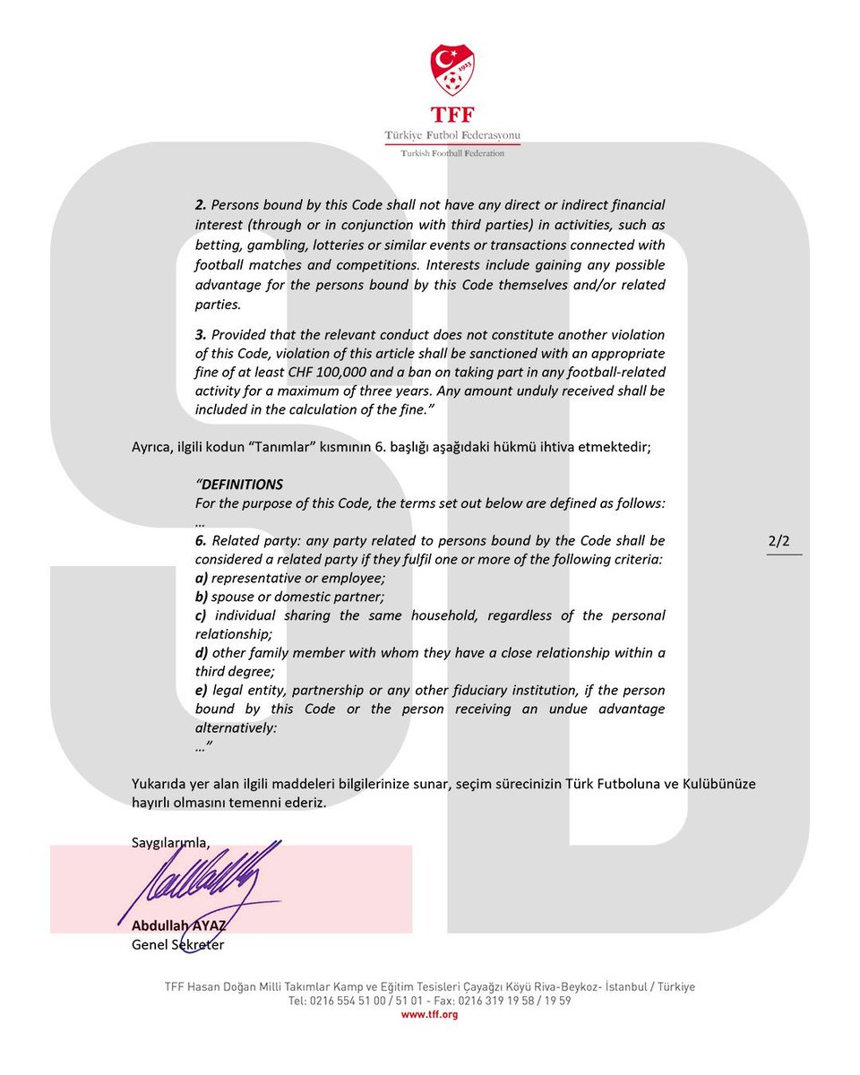 🚨SKANDAL!

Ali Koç, TFF’ye Fenerbahçe’nin haklarını savunmak için gittiğini açıklamıştı.

Fakat Sadettin Saran’ın adaylığını düşürmek için dilekçe verdiği ortaya çıktı.