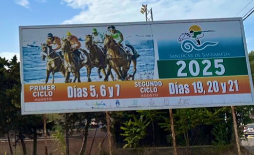 Breakfast view. The beach the famous horse racing takes place on. Sanlúcar de Barrameda.